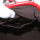 Miu Miu Handtas Leer Rood Zilver Authenticatie 183854V-22
