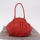 Miu Miu Handtas Leer Rood Zilver Authenticatie 183854V-12