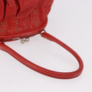 Miu Miu Handtas Leer Rood Zilver Authenticatie 183854V-7