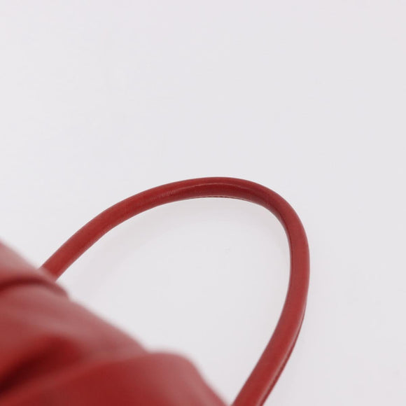 Miu Miu Handtas Leer Rood Zilver Authenticatie 183854V