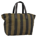 FENDI Pekan Canvas Tragetasche Braun Schwarz Original 183855-1