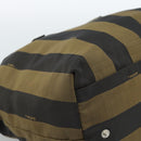 FENDI Pekan Canvas Tragetasche Braun Schwarz Original 183855-11
