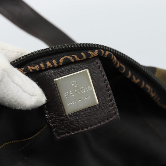FENDI Pekan Canvas Tragetasche Braun Schwarz Original 183855
