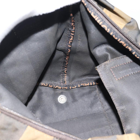 FENDI Pekan Canvas Tragetasche Braun Schwarz Original 183855