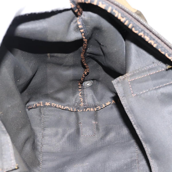 FENDI Pekan Canvas Tragetasche Braun Schwarz Original 183855