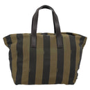 FENDI Pekan Canvas Tragetasche Braun Schwarz Original 183855-2