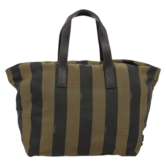 FENDI Pekan Canvas Tragetasche Braun Schwarz Original 183855