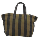 FENDI Pekan Canvas Tragetasche Braun Schwarz Original 183855-3