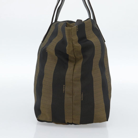 FENDI Pekan Canvas Tragetasche Braun Schwarz Original 183855