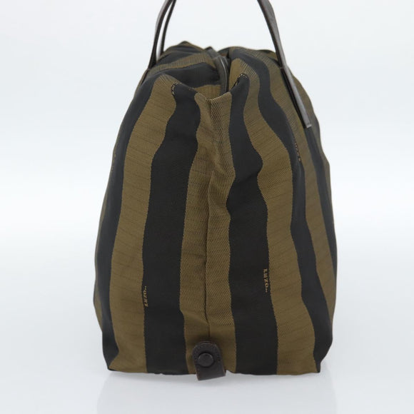 FENDI Pekan Canvas Tragetasche Braun Schwarz Original 183855