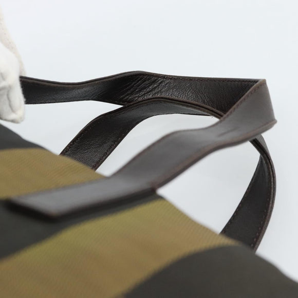 FENDI Pekan Canvas Tragetasche Braun Schwarz Original 183855