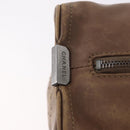 CHANEL Choco Bar Hand Bag Lamb Skin Brown Silver CC Auth 183856-18