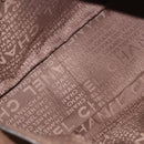 CHANEL Choco Bar Hand Bag Lamb Skin Brown Silver CC Auth 183856-10