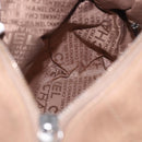 CHANEL Choco Bar Hand Bag Lamb Skin Brown Silver CC Auth 183856-21