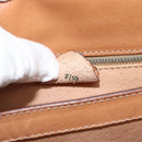 CELINE Macadam Canvas Circle Shoulder Bag PVC Leather Brown Gold Auth 183857A-12