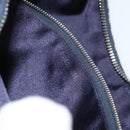 FENDI Zucchino Canvas Mamma Baguette Hand Bag Navy Silver Auth 183859V-11