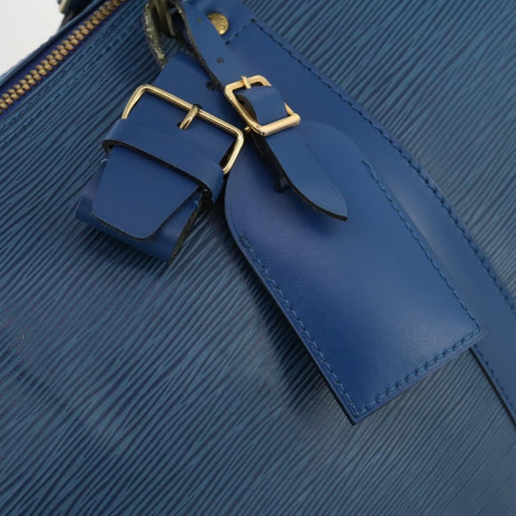 LOUIS VUITTON Epi Keepall 50 Boston Bag Blue M42965 LV Auth 183860A