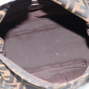 FENDI Zucca Canvas Mamma Baguette Shoulder Bag Black Brown Silver Auth 183864SAM-10