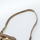 Miu Miu Wildleder Handtasche 2-Wege Beige Gold Auth 183865V-15