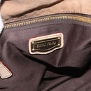 Miu Miu Wildleder Handtasche 2-Wege Beige Gold Auth 183865V-21