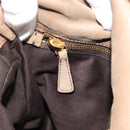 Miu Miu Wildleder Handtasche 2-Wege Beige Gold Auth 183865V-24