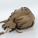 Miu Miu Wildleder Handtasche 2-Wege Beige Gold Auth 183865V-3