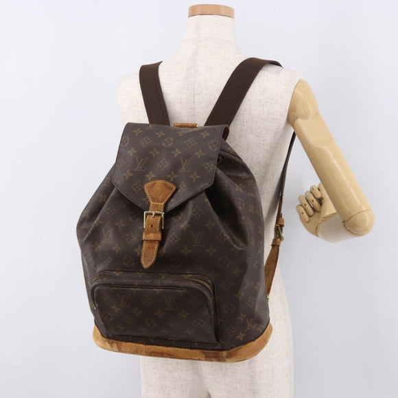 LOUIS VUITTON Monogram Montsouris GM Rugzak M51135 LV Auth 183866