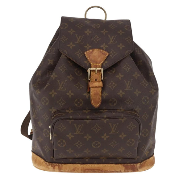LOUIS VUITTON Monogram Montsouris GM Rugzak M51135 LV Auth 183866