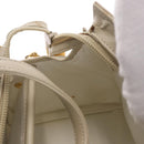 FENDI Hand Bag Leather 2way Beige Gold Auth 183874-24