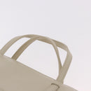 FENDI Hand Bag Leather 2way Beige Gold Auth 183874-8