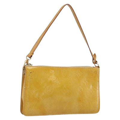 LOUIS VUITTON Monogram Vernis Lexington Pouch Beige M91010 LV Auth 183875