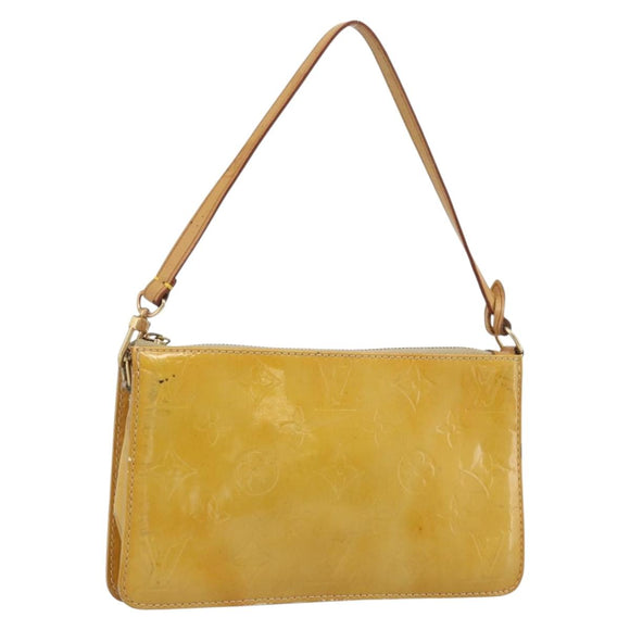 LOUIS VUITTON Monogram Vernis Lexington Pouch Beige M91010 LV Auth 183875