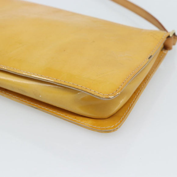 LOUIS VUITTON Monogram Vernis Lexington Pouch Beige M91010 LV Auth 183875