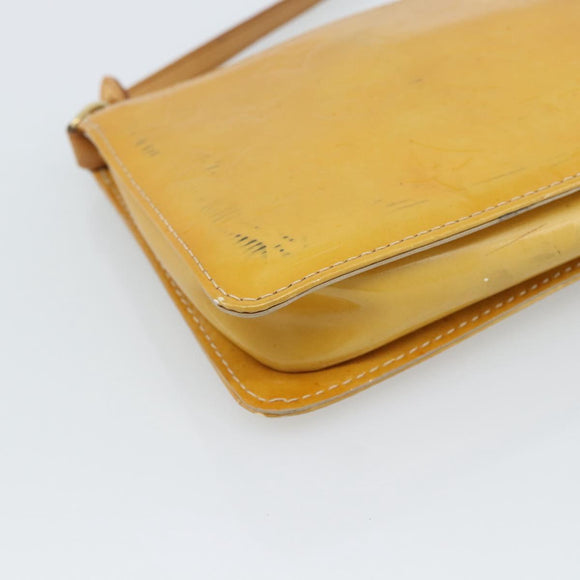 LOUIS VUITTON Monogram Vernis Lexington Pouch Beige M91010 LV Auth 183875