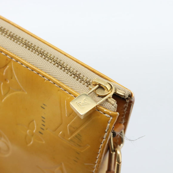 LOUIS VUITTON Monogram Vernis Lexington Pouch Beige M91010 LV Auth 183875