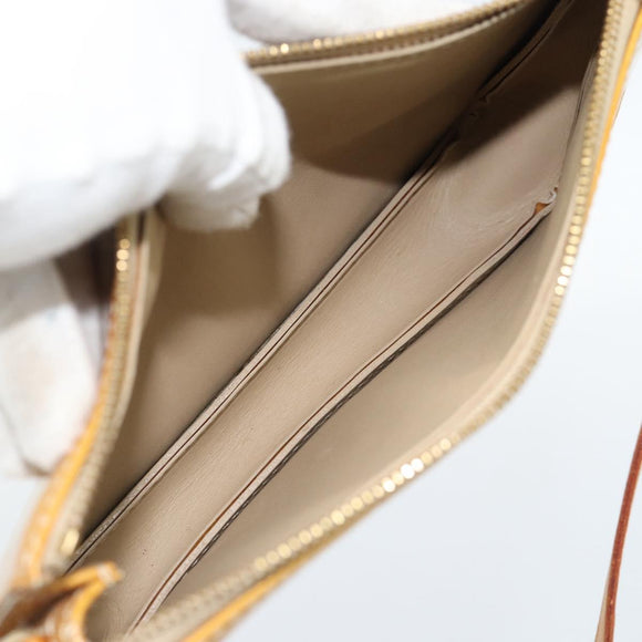 LOUIS VUITTON Monogram Vernis Lexington Pouch Beige M91010 LV Auth 183875