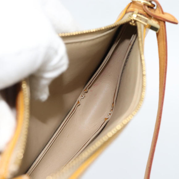 LOUIS VUITTON Monogram Vernis Lexington Pouch Beige M91010 LV Auth 183875