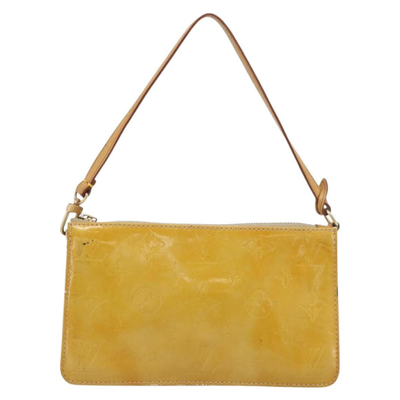 LOUIS VUITTON Monogram Vernis Lexington Pouch Beige M91010 LV Auth 183875