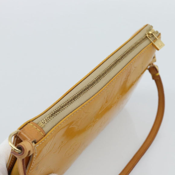 LOUIS VUITTON Monogram Vernis Lexington Pouch Beige M91010 LV Auth 183875