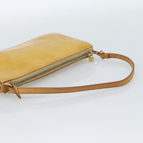 LOUIS VUITTON Monogram Vernis Lexington Pouch Beige M91010 LV Auth 183875