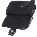 FENDI Mamma Baguette Shoulder Bag Wool Navy Silver Auth 183876-18