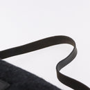 FENDI Mamma Baguette Shoulder Bag Wool Navy Silver Auth 183876-9