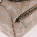 CHANEL New Travel Line Handtasche Canvas Beige Silber CC Auth 183877-16