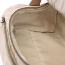 CHANEL New Travel Line Handtasche Canvas Beige Silber CC Auth 183877-21