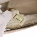 CHANEL New Travel Line Handtasche Canvas Beige Silber CC Auth 183877-23