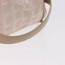 CHANEL New Travel Line Handtasche Canvas Beige Silber CC Auth 183877-7