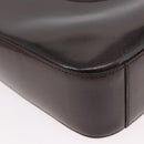GUCCI Shoulder Bag Patent Leather Brown Silver 000 1046 0506 Auth 183878-10