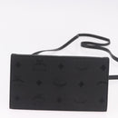 MCM Logogram Vicetos Hand Bag PVC 2way Black Gold Auth 183880A-11