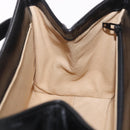 MCM Logogram Vicetos Hand Bag PVC 2way Black Gold Auth 183880A-22