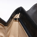 MCM Logogram Vicetos Hand Bag PVC 2way Black Gold Auth 183880A-23